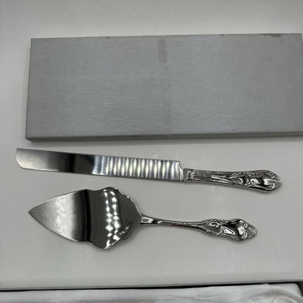 Disney Fairytale Weddings & Honeymoons Cake Knife Server Set Taunton Non-Tarnish